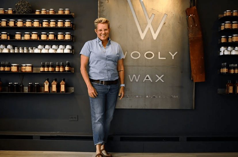 Rachel Woolcot, the owner of Wooly Wax candles